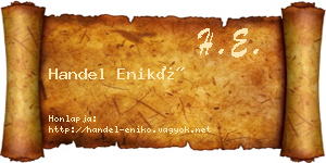 Handel Enikő névjegykártya
