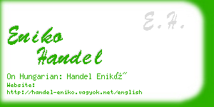 eniko handel business card